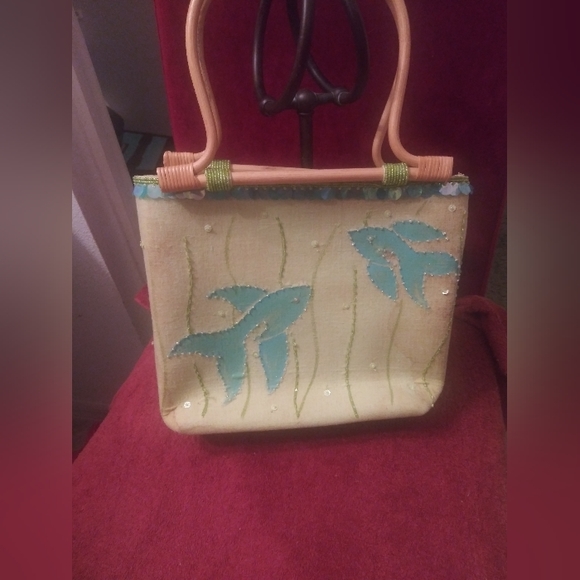 VINTAGE STUNNING SEQUENCE HANDBAG - Picture 2 of 5